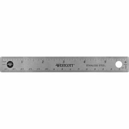 ACME UNITED RULER, STAINLESS STEEL, 6in, 12PK ACM10414BX